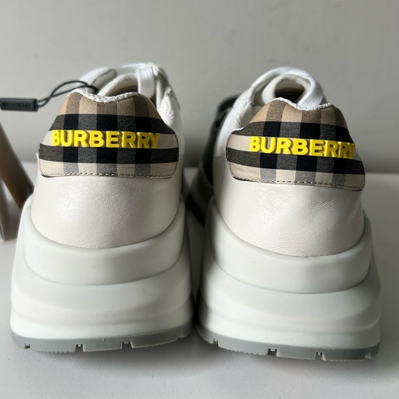 Burberry Suede, Vintage Check and Leather Man’s Sneakers - Picture 4 of 16